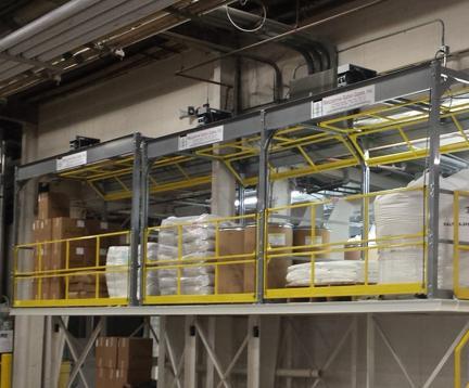 The original Roly safety gate provides fall protection on mezzanines