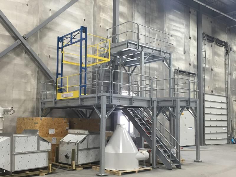 Production platform safety gate for fall protection