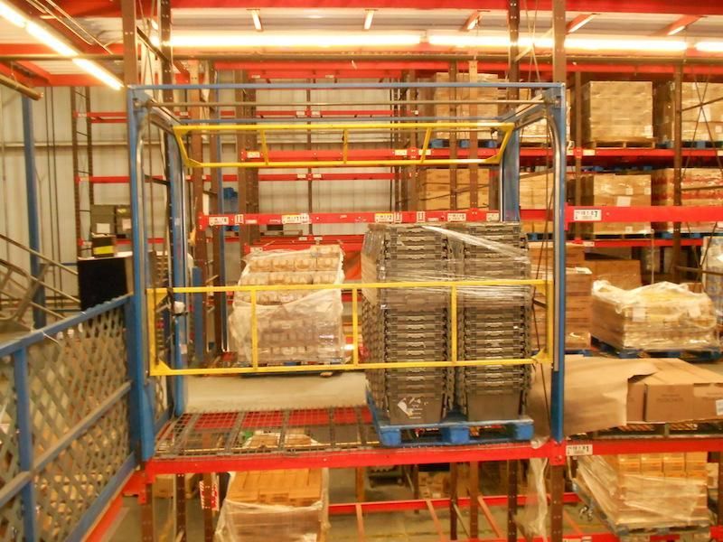 Safety gate for rack structures and pick modules