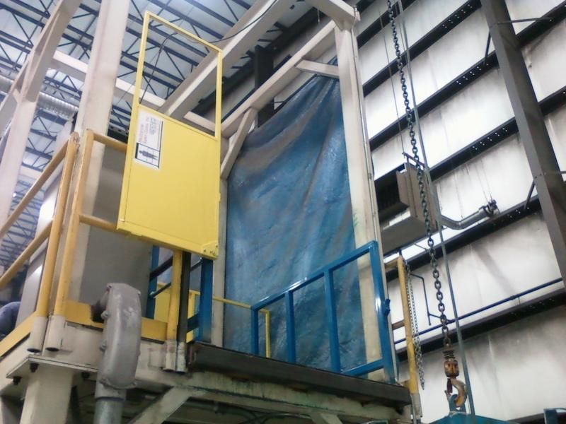 Safety gate for handling with overhead hoist