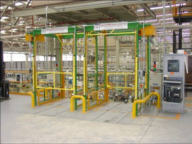 Power operated safety gate for industry