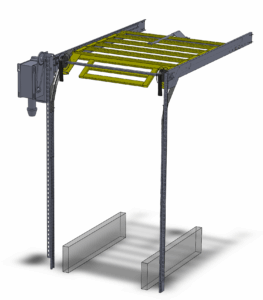 Fall protection safety gate for robotic workforce